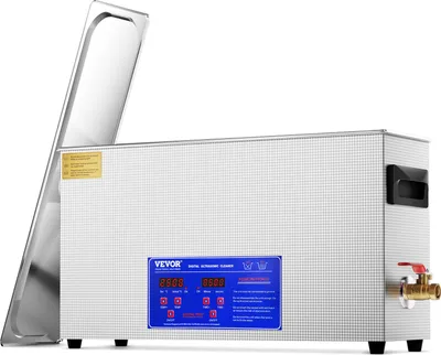 Immagine prodotto di VEVOR 10L pulitore ad ultrasuoni per pistole, macchina per la pulizia ad ultrasuoni professionale da 300W con timer e riscaldatore, pulitore ad ultrasuoni digitale da 40kHz con cestello per parti di armi, proiettili, forniture militari