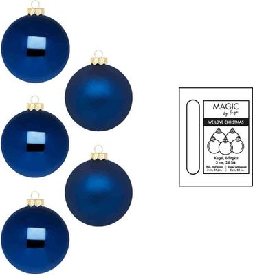 Weihnachtskugeln 30 Stk 6cm Midnight Blue