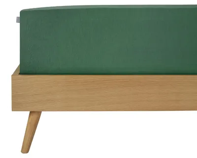 Produktbild von SCHIESSER Spannbettlaken Flexi | Einfarbig | 95/5 | 95 % Baumwolle, 5 % Elasthan | 100x200 cm (geeignet für Matratzen 90x190 cm bis 100x220 cm, Matratzenhöhe bis 25 cm) | Dunkelgrün