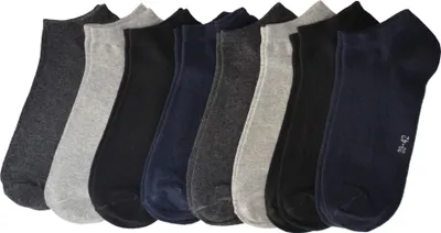 Produktbild von OCERA 8 Paar Sneaker Socken für Herren im Farbenmix mit Schwarz, Grau, Weiß, Dunkelblau Gr. 39/42