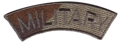 Obrázek produktu pro Military Army Military - nášivka, nažehlovačka, nažehlovačka, nášivka, nažehlovačka, velikost: 7,7 x 2,6 cm