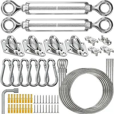 Produktbild von Sonnensegel Befestigungsset 57-teilig, Edelstahl 304, für Garten