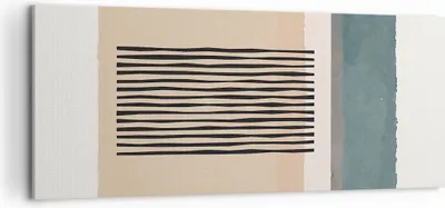 Produktbild von Bild auf Leinwand - Leinwandbild - Einteilig - Abstraktion Grafik Linien - 100x40cm - Wand Bild - Wanddeko - Wandbilder - Leinwanddruck - Bilder - Wanddekoration - Leinwand bilder - AB100x40-5034