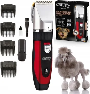 Obrázek produktu pro Sada pro stříhání chlupů domácích mazlíčků Camry - výkonná, tichá, napájená z baterie i ze sítě