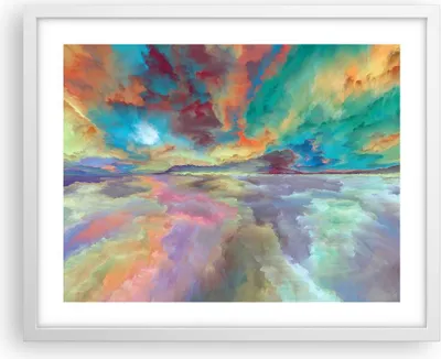 Produktbild von Gerahmtes Poster - Weißer Rahmen - Abstraktion modern - 50x40 cm - Wand Bild - Wanddeko - Wandbilder - Kunstposter - Wandposter - Bilderrahmen - Bilder - Kunstdruck - Wandbild - P2WAA50x40-4027
