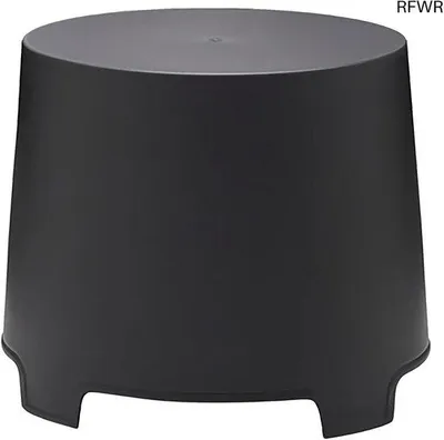 Immagine prodotto di Tavolino rotondo in plastica - Colore antracite - 46 x 40 cm - Impilabile e resistente agli agenti atmosferici - Ideale per giardino, balcone e terrazza