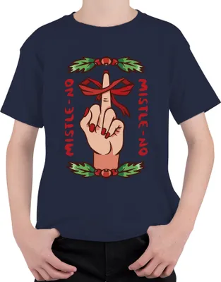 Produktbild von Mistle No Anti-Weihnachten - Weihnachtsgeschenk Christmas Uni Kinder T-Shirt, Navy, 116