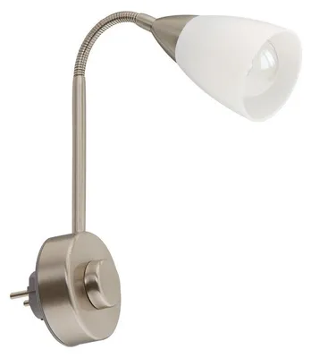 Immagine prodotto di Lampada con spina, 23,5 cm, max. 25 W, nichel opaco, Briloner Leuchten