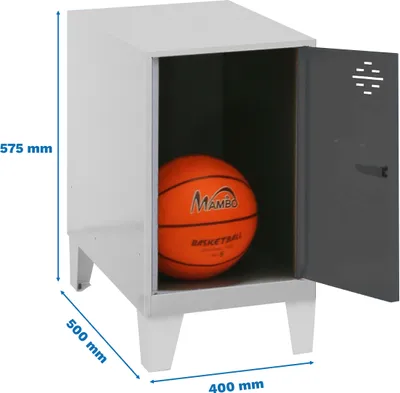 Produktbild von Simonrack Spind SIMONLOCKER DISM anthrazit, grau 8425437121128, 1 Schließfach 40,0 x 50,0 x 57,5 cm