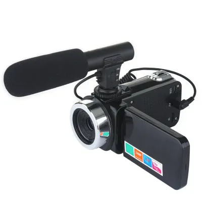 Produktbild von Videokamera Videokamera Full HD vlogovací kamera s externím mikrofonem