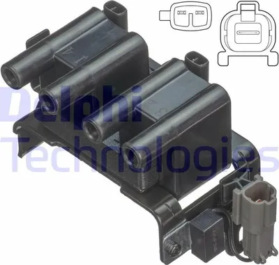 Produktbild von DELPHI GN10837-12B1 Zündspule 12V für KIA RIO Kombi (DC) RIO Stufenheck (DC)
