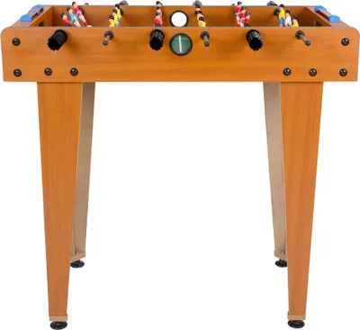 Produktbild von SPIELWERK® Mini Tischkicker Höhenverstellbare Füße 2 Bälle Chromstangen Fußballtisch Kinder Sport Spielzeug Drinnen & Draußen Holz 69x37x62cm