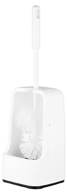 Productafbeelding van Witte toiletaccessoireset, vierkant, 12x35x12 cm, met afvoeropening ø7 cm
