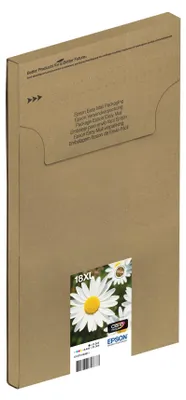 Produktbild von Epson Daisy 18XL Gänseblume Claria Home Multipack 4 Farben EasyMail Tinte, High (L) Yield, Schwarz, Cyan, Magenta, Gelb, 11,5 ml, 6,6 ml, 1 Stück(e), Multipack