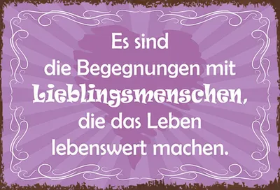 Produktbild von vianmo Holzschild 20x30 cm Begegnungen Lieblingsmenschen