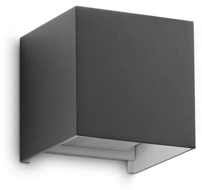Produktbild von Ideal Lux 313429 OUTDOOR ATOM Außenwandleuchte LED 12W 1050/670lm 3000K IP54 Anthrazit
