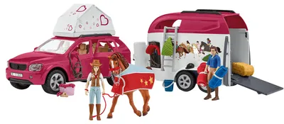 Imagen del producto de Schleich® 42535 Schleich® Horse Club 42535 Abenteuer mit Auto und Pferdeanhänger Spielfiguren-Set
