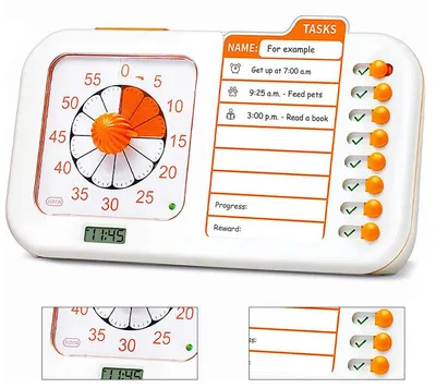 Produktbild von 3-in-1 visueller ADHD Timer für Kinder – mit Planungsboard, Aufgaben-Timer & To-Do-Liste – Zeitplan für Klassenzimmer, Autismus & ADHS Hilfsmittel