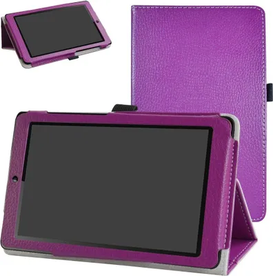 Obrázok produktu pre Puzdro na tablet pre Huawei MediaPad T3 7, fialové, uzatvárateľné s ochranným krytom
