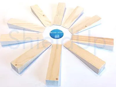 10 Holzwedel, 100 mm, Naturholz, Türstopper
