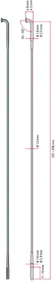 Produktbild von DT Swiss Speiche Revolution 2.0/1.5 VE100 schwarz 294 mm - ultraleichte Laufr...