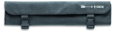 6-teiliges Messerset mit Rolltasche, Kochmesser, Wetzstahl, Fleischgabel