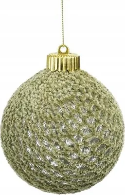 Produktbild von Weihnachtskugel aus Kunststoff, 10 cm, grün-gold, bruchsicherer Christbaumschmuck, 1 Stück
