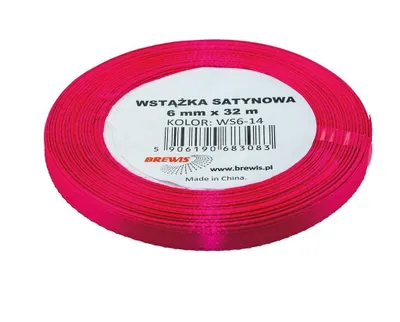 Obrázek produktu pro Růžová saténová stuha 6mmx32m 2ks