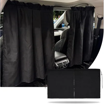 Produktbild von Auto Innenraumteiler Vorhang, schwarz, 140x70 cm, Sonnenschutz für die Fahrzeugkabine