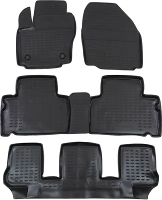Produktbild von J&J AUTOMOTIVE | 3D Design Gummimatten Gummifußmatten Für Ford Galaxy 2006-2015, Schwarz, Anti-Rutsch, Ohne Geruch, mit Tunnel, Allwetter, 3cm Hoher Rand