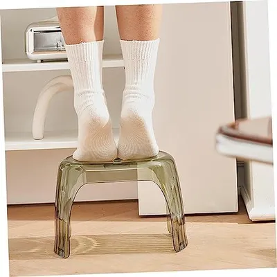 Produktbild von Ergonomischer Toilettenhocker für Erwachsene, rutschfester und belastbarer Fußhocker als Badezimmerhilfe für einen gesunden Toilettensitz