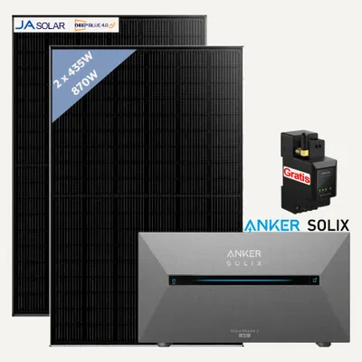 Produktbild von 870W Balkonkraftwerk Anker Solarbank 2 AC E1600 mit Smart Meter