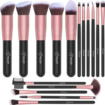 Produktbild von Make-up Pinsel 16 PCs Make-up Pinsel Set Premium Synthetic Foundation Brush Blending Gesichtspuder Rouge Concealer Lidschattenpinsel Make-up Pinsel Set