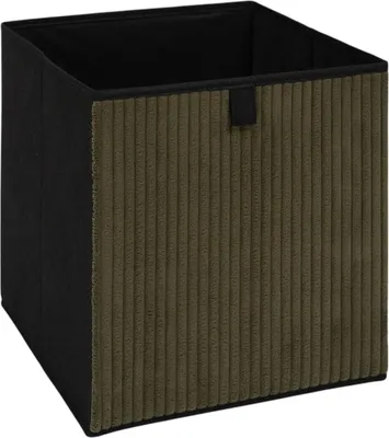 Produktbild von HowHomely | Regalbox - Aufbewahrungsbox - 30x30x30 cm - schwarz grün - Klappbox