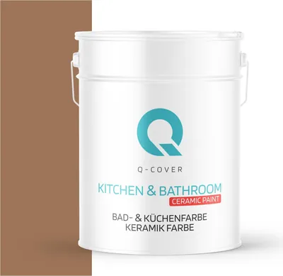 Produktbild von BAD-& KÜCHENFARBE | Braun | 10 L | für Wände – robust, schmutzabweisend, tiefmatt | Q-COVER