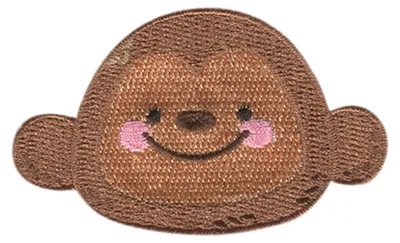 Produktbild von Affe Kopf Tier - Aufnäher, Bügelbild, Aufbügler, Applikationen, Patches, Flicken, Zum Aufbügeln, Größe: 7,1 x 4,3 cm