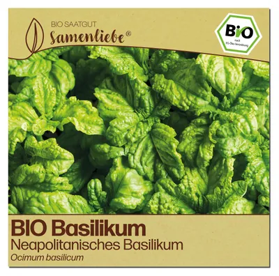 Produktbild von Samenliebe  Basilikum Samen | italienischer Neapolitano - sehr große Blätter - samenfestes  Saatgut
