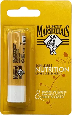 Zdjęcie produktu dla Le Petit Marseillais Pielęgnacja ust Shea Almond Argan 4,9 g - Czyste nawilżenie