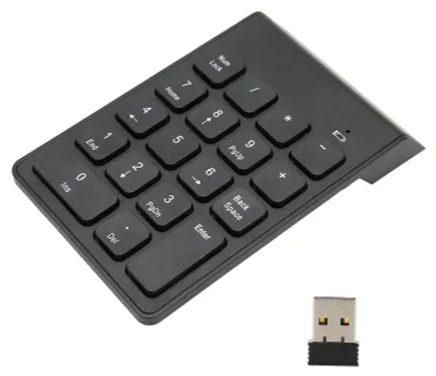 Image de Clavier numérique sans fil 2,4 GHz, touches "chocolate", plug and play, pavé numérique à 18 touches pour les banques et les comptables
