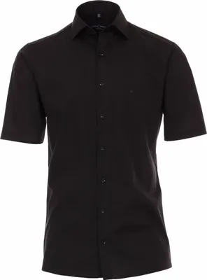 Produktbild von CASAMODA Herren Businesshemd Kurzarm Kent Modern-Fit Schwarz 42