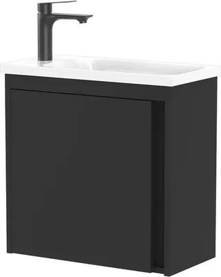 Produktbild von Planetmöbel Waschtisch inkl. Waschbecken 50cm Schwarz matt