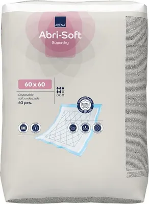 Image de ABENA Abri-Soft Sup. Dry 60 x 60 cm - 1 paquet de 60 protections