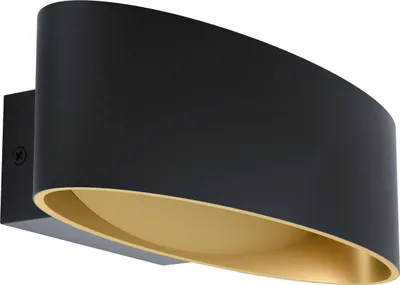 Produktbild von MACCACARI Wand-/Deckenleuchte Lampe Beleuchtung - L27 x H7,5 x AL13 cm - schwarz, gold - 10W inkl. - IP20