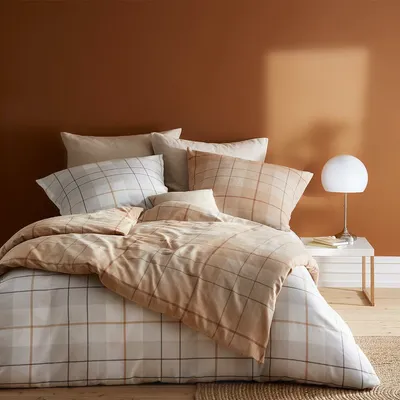 Produktbild von Fleuresse Edelflanell Bettwäsche Lech Anderson karamell 200x200 cm + 2x 80x80 cm