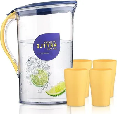 Produktbild von Famanu Wasserkanne 2,1L - BPA-frei, transparent, ideal für kalte Getränke