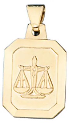 Produktbild von Sternzeichen Waage - Goldanhänger Anhänger 333 Gold Halsschmuck Uni
