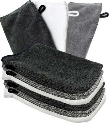 Produktbild von YYTECH Waschhandschuhe 6er Set Frottee 100% Baumwolle saugstark weich 16x21 cm