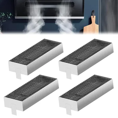 4 Aktivkohlefilter für Dunstabzugshauben, 193x75x35 mm