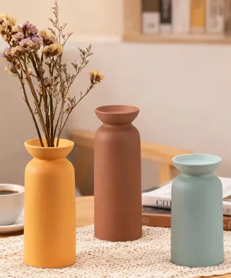 Keramikvasen-Set, 3 Stück, modern, minimalistisch, Wohnzimmer-Deko