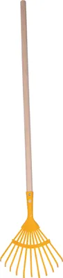 Produktbild von Laubrechen Metall mit Holzstiel - Kinderfächerbesen